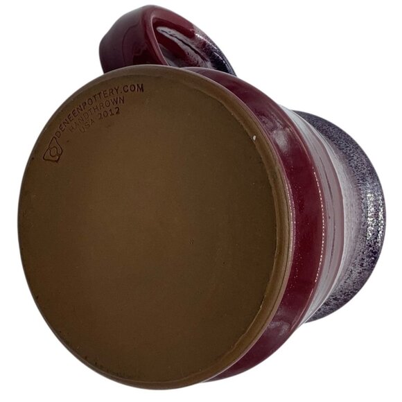 White Oak Inn Ceramic Mug Danville Ohio Artisan Pottery Red Glaze Handthrown 4" - Picture 4 of 5